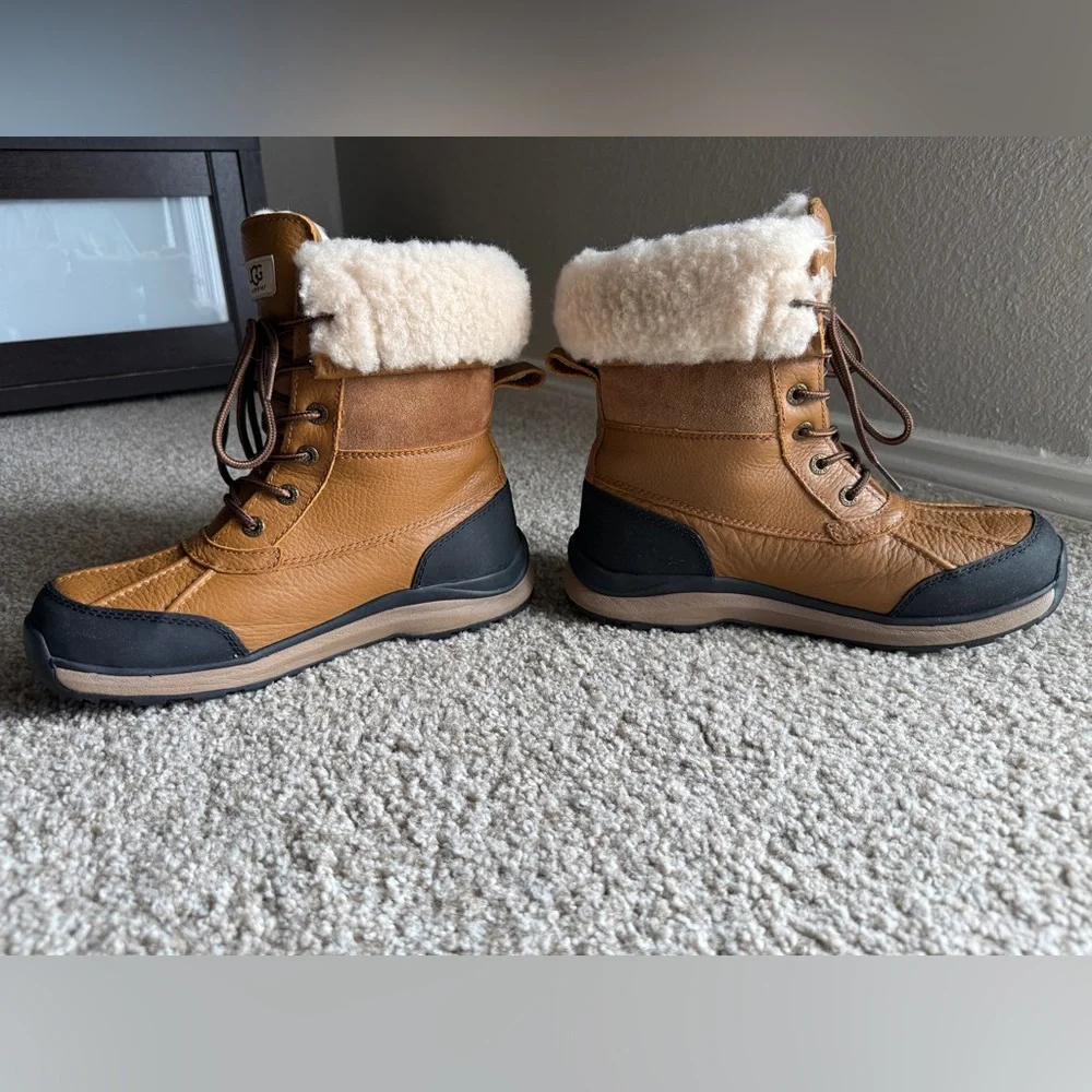 UGG Adirondack III Tan and Black Waterproof Boots - Picture 3 of 7